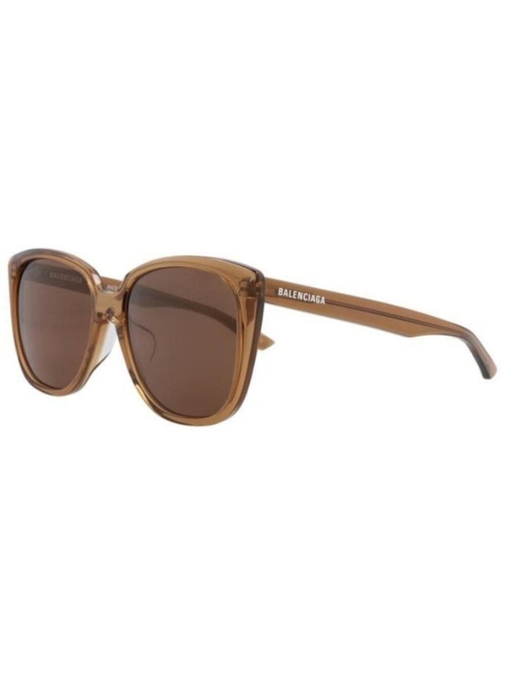 New Balenciaga Womens Square/Rectangle Brown Brown Brown Fashion Designer Sungla
